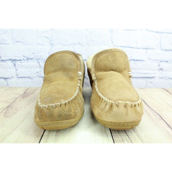 LL Bean Wicked Good Slippers Boot Moc Suede Brown Size 12 Wide - Picture 4 of 10